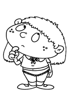 A coloring page of little monsters